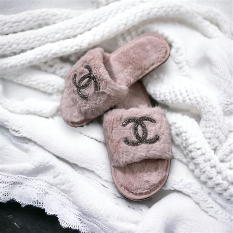 chanel pink sandals 2024|Chanel fur slides pink.